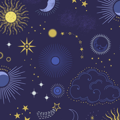 Midnight Blue Celestial Skies - Celestial by Lewis & Irene