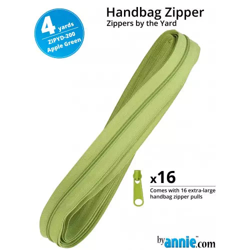 Apple Green - Zipper by the Yard (4yds) by Annie&