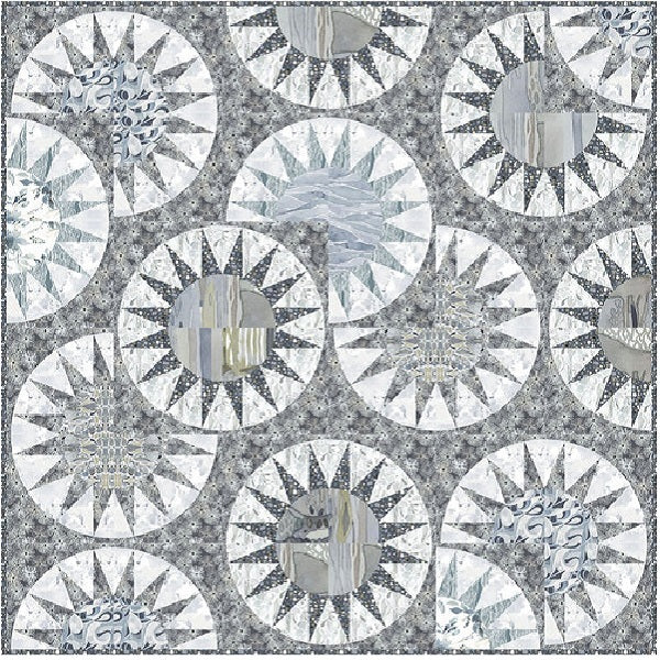 Sea Urchins Quilt Kit featuring Sea Sisters by Shell Rummel for Free Spirit Fabrics