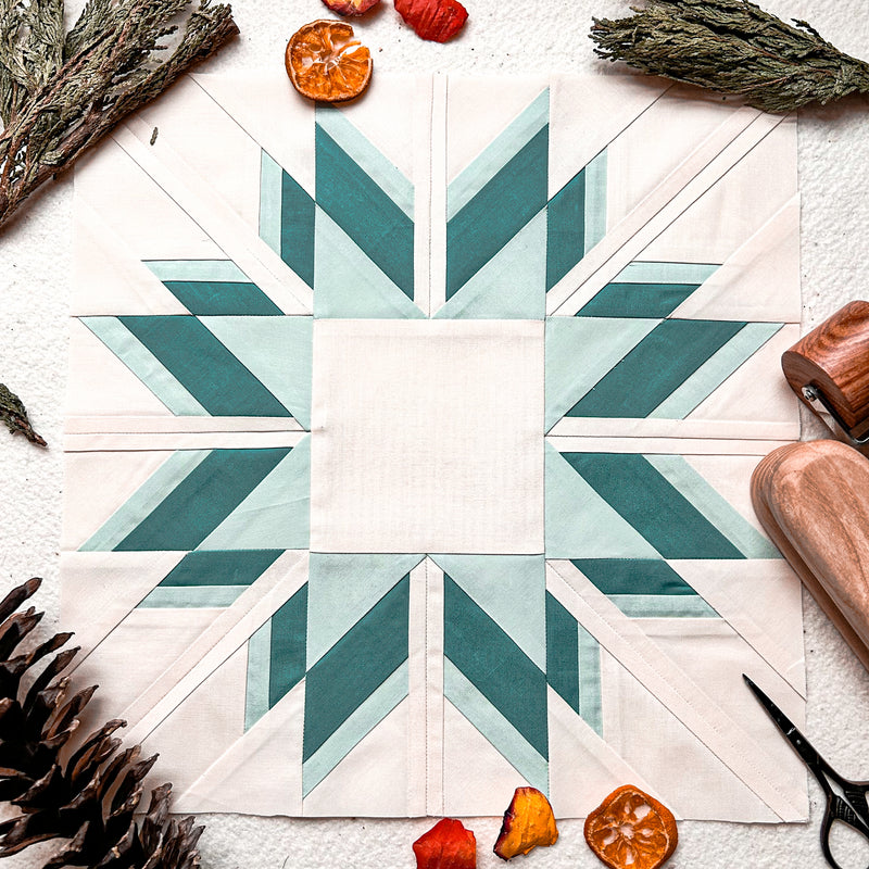 Snowstar Foundation Paper Piecing Pattern by Tiny Llama Quilts (PDF Download)