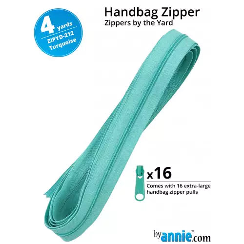 Turquoise - Zipper by the Yard (4yds) by Annie&