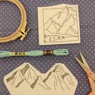 Mountains -  Peel, Stick and Stitch Embroidery Patterns by MCreativeJ