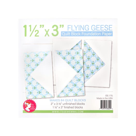Flying Geese Quilt Block Foundation Paper Piecing Pad - 1.5" x 3" Block by Lori Holt for It&