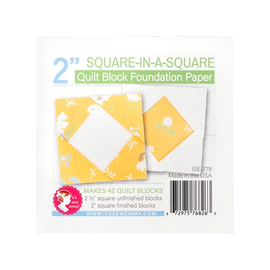 Square In A Square Quilt Block Foundation Paper Piecing Pad - 2" Block by Lori Holt for It&
