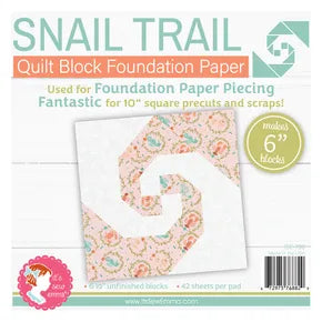 Snail Trail Quilt Block Foundation Paper Piecing Pad - 6" Block by It&