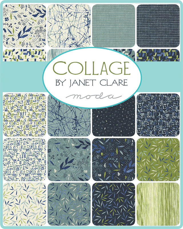 Leaf Abstract Painting Blenders (516958-15) - Collage by Janet Clare for Moda Fabrics - $21.99/m ($20.29/yd) - April Delivery
