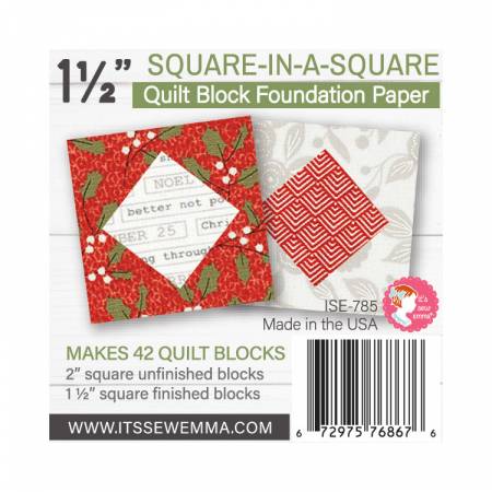 Square In A Square Quilt Block Foundation Paper Piecing Pad - 1.5" Block by Lori Holt for It&