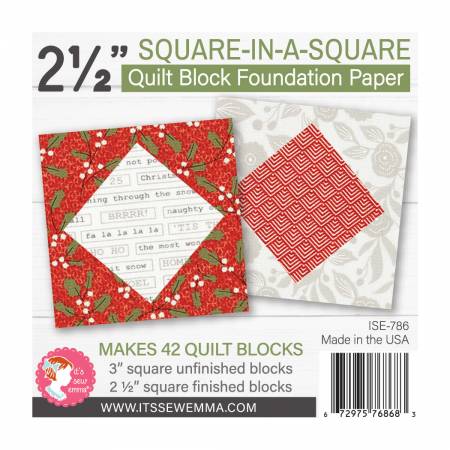Square In A Square Quilt Block Foundation Paper Piecing Pad - 2.5" Block by Lori Holt for It&