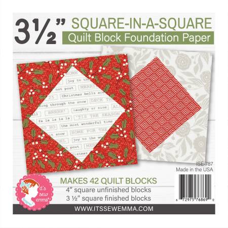 Square In A Square Quilt Block Foundation Paper Piecing Pad - 3.5" Block by Lori Holt for It&
