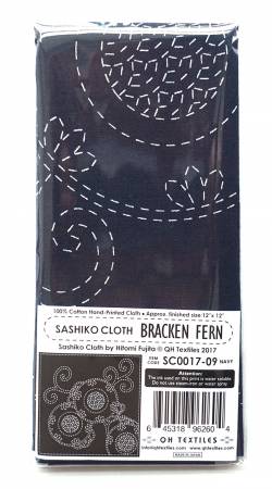 Sashiko Cloth - Braken Fern (SC0017-09) - Navy