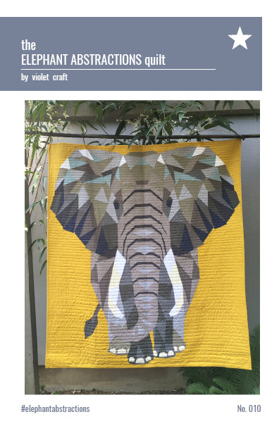 SAVE 30% - The Elephant Abstractions Quilt - Foundation Paper Piecing Pattern by Violet Craft