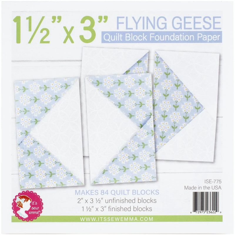 The Temperature Quilt - Flying Geese Edition - Kona Black Background/ (5) Foundation Papers