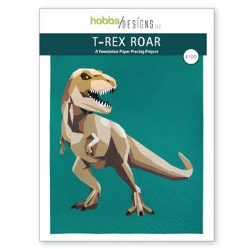 T-Rex Roar Foundation Paper Piecing Kit - Christine Hobbs for Hobbs Designs