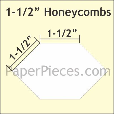 1.5" Honeycomb Shapes Pack (25 pcs) by Paper Pieces