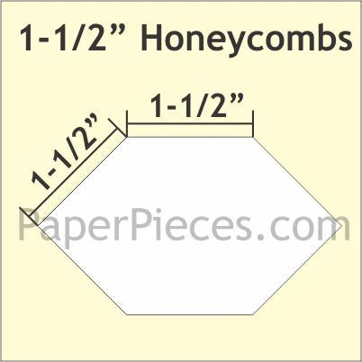 1.5" Honeycomb Shapes Pack (25 pcs) by Paper Pieces