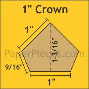 1" Crowns Shapes Pack (117 pcs) by Paper Pieces