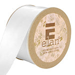 White - Elan Double Sided (Face) - Satin Ribbon - 36mm x 5m