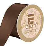 Medium Brown - Elan Double Sided (Face) Satin Ribbon - 36mm x 5m