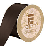 Dark Brown - Elan Double Sided (Face) Satin Ribbon - 36mm x 5mm