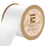 White - Elan Double Sided (Face) Satin Ribbon - 50mm x 3.5m