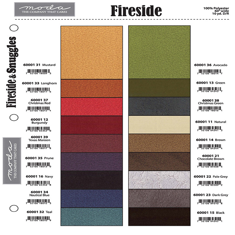 Blue (9002-260) - 60" Wide Fireside by Moda Fabrics - $23.96/m ($22.12/yd)