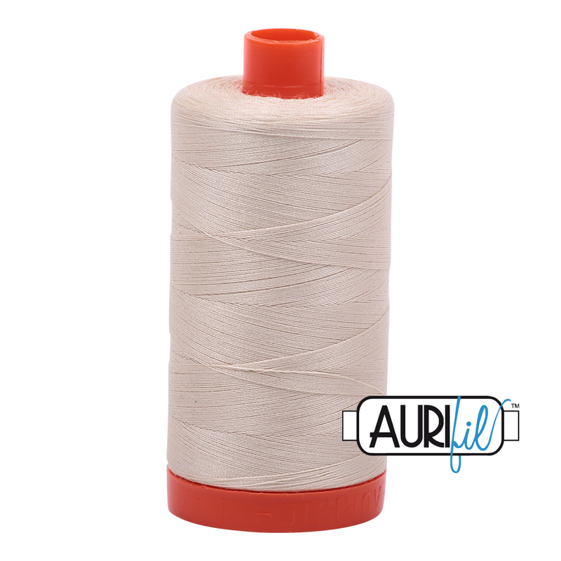 Aurifil Cotton Mako Thread - Light Beige (2310) - Large Spool (1300m/1422yd) - 2 for $35.98 - You save $4.00!