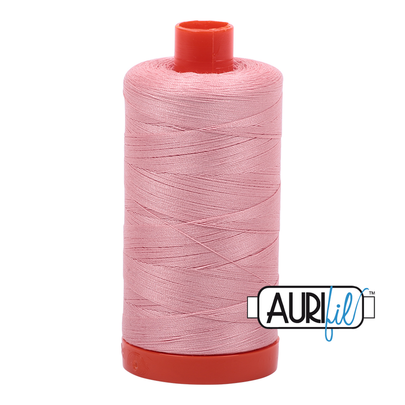 Aurifil Cotton Mako Thread - Light Peony (2437) - Large Spool (1300m/1422yd) - 2 for $35.98 - You save $4.00!