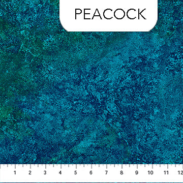 Peacock (26755-66) Sienna Marble - Stonehenge Gradations II for Northcott Fabrics