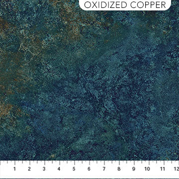 Oxidized Copper (26755-68) Sienna Marble - Stonehenge Gradations II for Northcott Fabrics