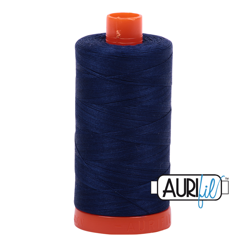 Aurifil Cotton Mako Thread - Dark Navy (2784) - Large Spool (1300m/1422yd) - Save $4.00 When You Buy 2 Spools!