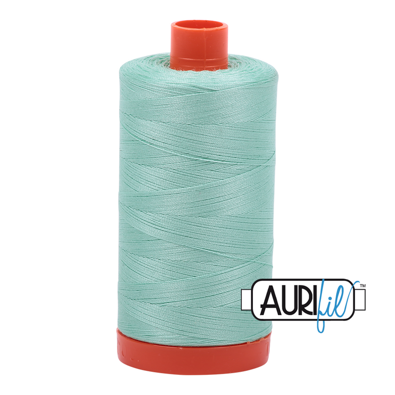 Aurifil Cotton Mako Thread - Medium Mint (2835) - Large Spool (1300m/1422yd) - 2 for $35.98 - You save $4.00!