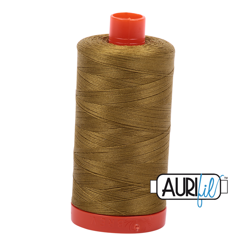 Aurifil Cotton Mako Thread - Medium Olive (2910) - Large Spool (1300m/1422yd) - 2 for $35.98 - You save $4.00!