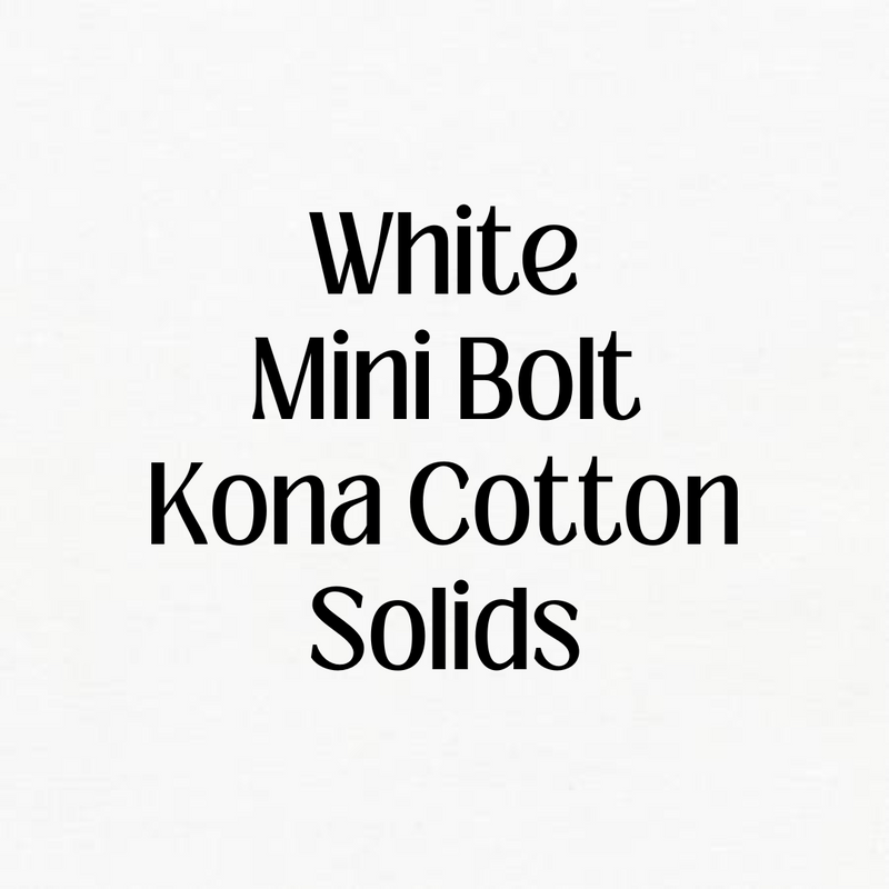 Kona Cotton Solids - White (1387) Mini Bolt (5 m)