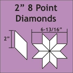 2" 8 Point 45 Degree Diamond Shapes Pack (75 pcs) by Paper Pieces