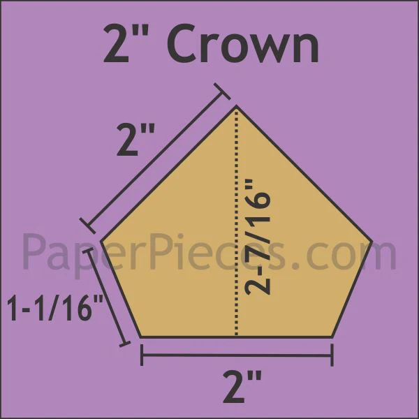 2" Crowns Shapes Pack (60 pcs) by Paper Pieces
