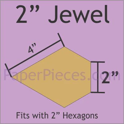 2" Jewel Shapes Pack by Paper Pieces (24 pcs)