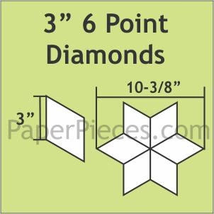 3 inch 6 Point 60 Degree Diamond Shape