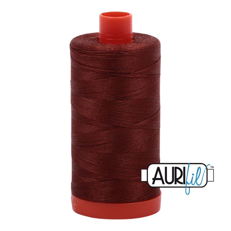 Aurifil Cotton Mako Thread - Copper Brown (4012) - Large Spool (1300m/1422yd) - 2 for $35.98 - You save $4.00!
