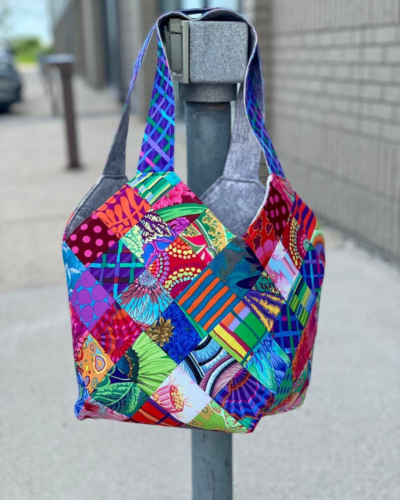 Midi Bag Kit by QuiltSmart featuring Kaffe Fassett Collective by FreeSpirit Fabrics and Canvas by Northcott Fabrics