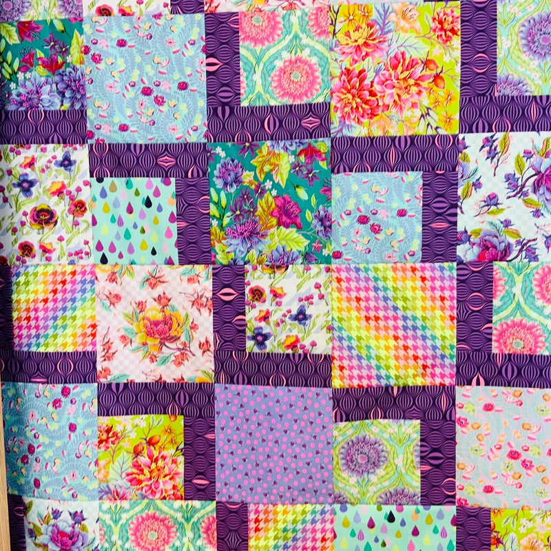 San Julian Quilt Kit by Villa Rosa Designs Featuring Untamed By Tula Pink For FreeSpirit Fabrics