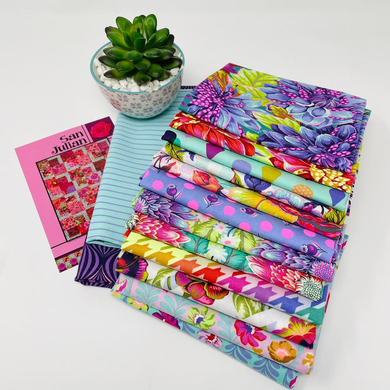 San Julian Quilt Kit by Villa Rosa Designs Featuring Untamed By Tula Pink For FreeSpirit Fabrics