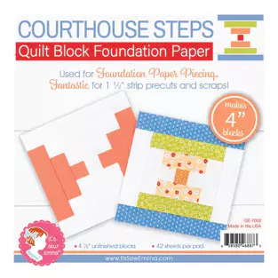 Courthouse Steps Quilt Block Foundation Paper Piecing Pad - 4" Block by Lori Holt for It&