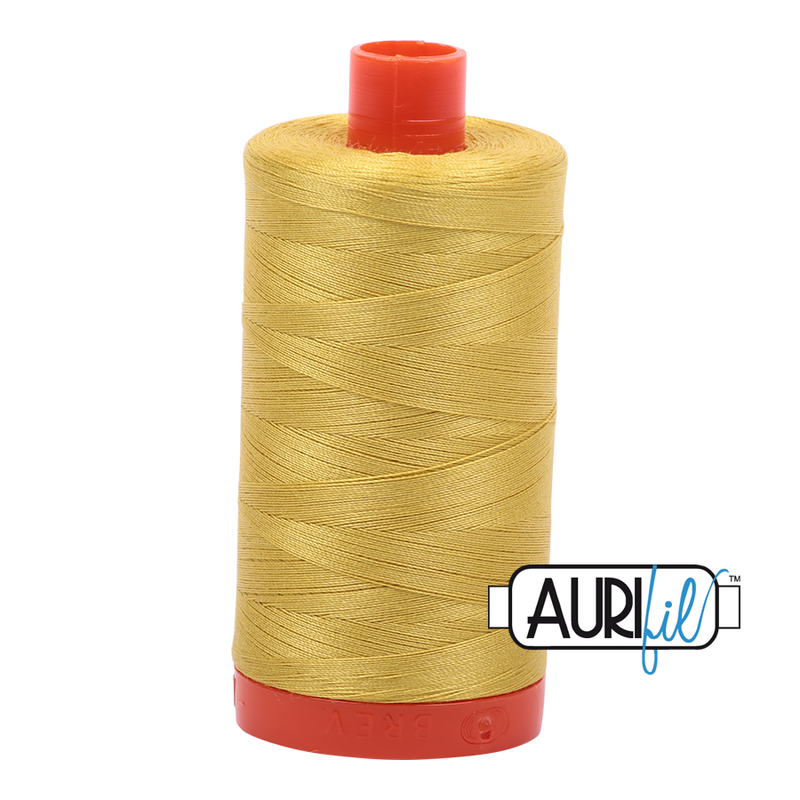 Aurifil Cotton Mako Thread - Gold Yellow (5015) - Large Spool (1300m/1422yd)