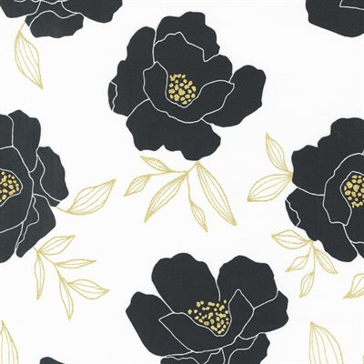 Paper Gold Bold Blossoms - Gilded by Alli K Design for Moda Fabrics