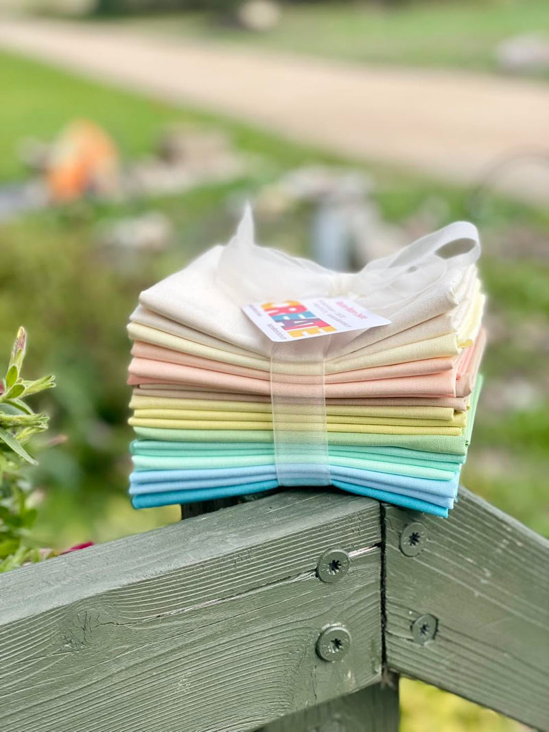 Beachfront Fat Quarter Bundle (12 FQs) - Kona Cotton Solids by Robert Kaufman Fabrics