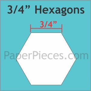 .75 inch hexagon shape