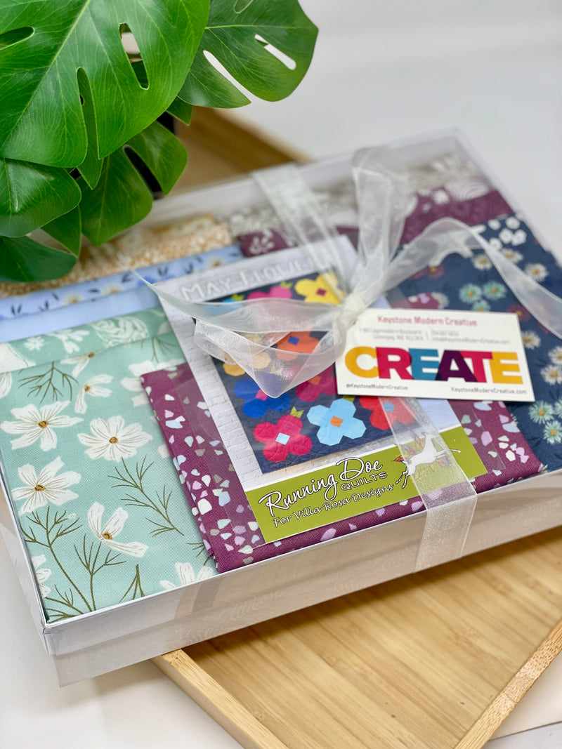 May Flowers Quilt Kit by Villa Rosa Designs featuring Seaglass Summer from Moda Fabrics
