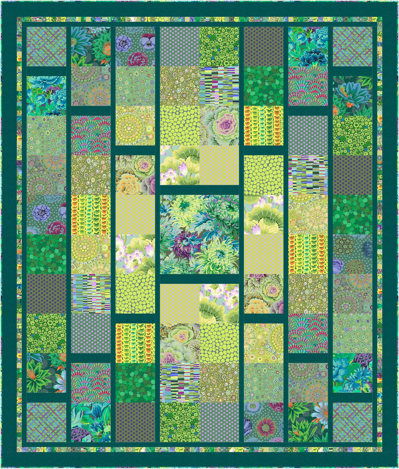 Meadow - All Boxed In Quilt Kit featuring Kaffe Fassett Collective by FreeSpirit Fabrics