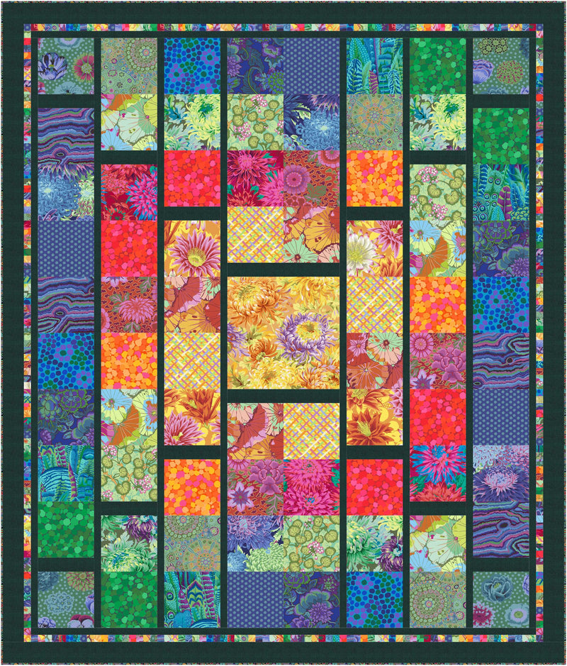 Rainbow - All Boxed In Quilt Kit featuring Kaffe Fassett Collective by FreeSpirit Fabrics