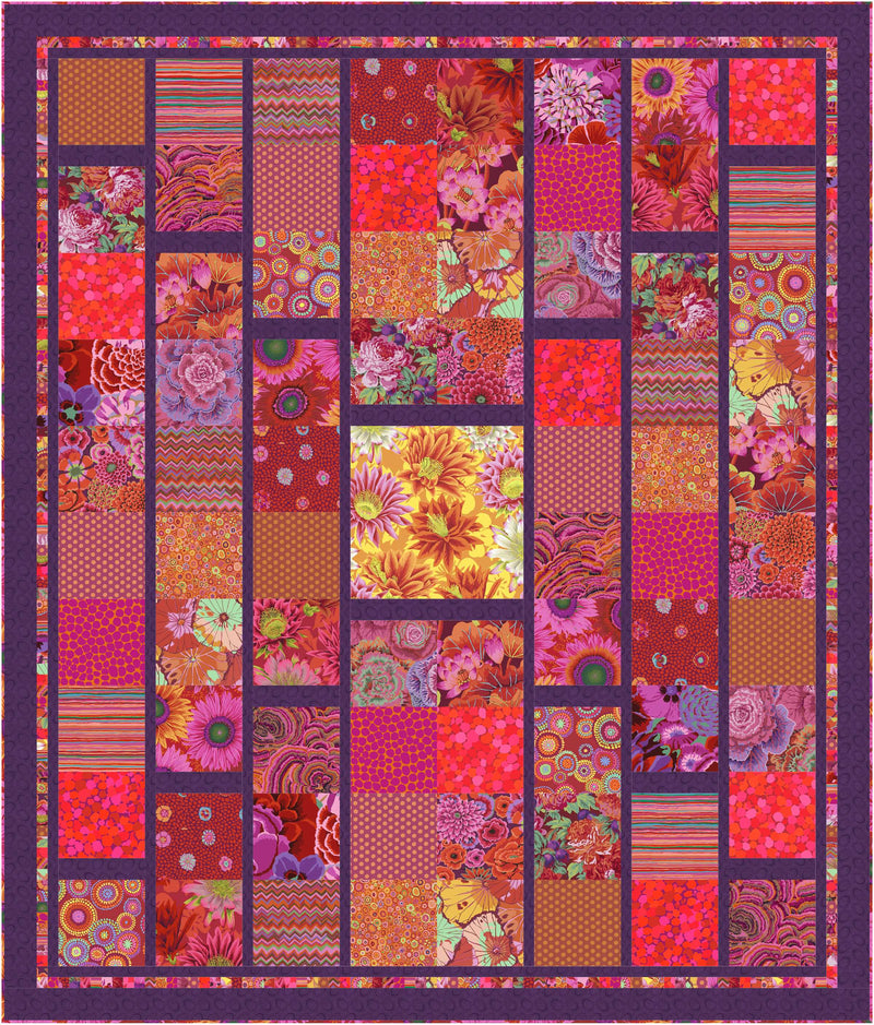 Vineyard - All Boxed In Quilt Kit featuring Kaffe Fassett Collective by FreeSpirit Fabrics